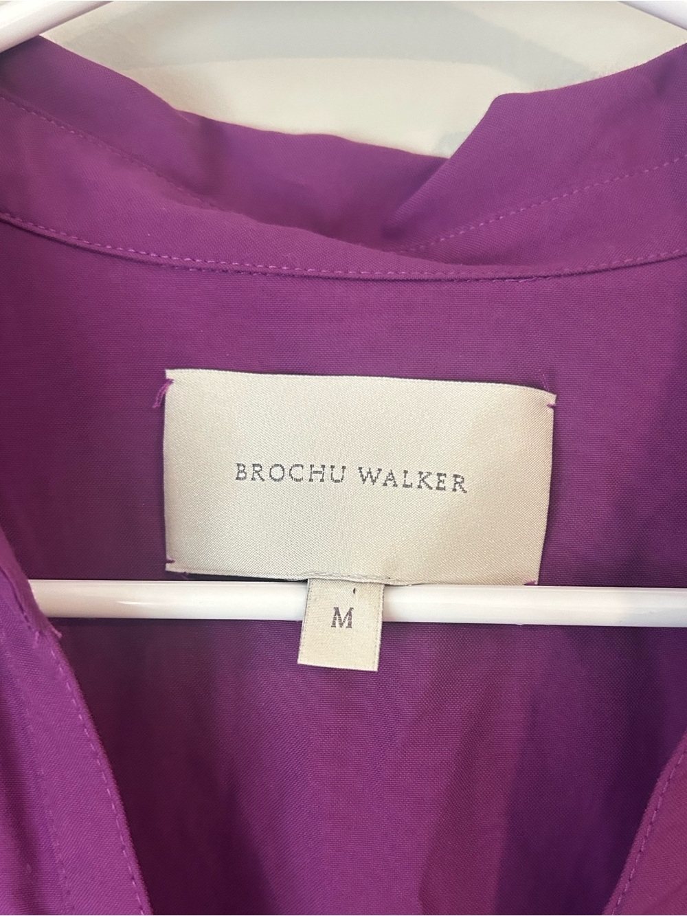 Brochu Walker Havana Mini Dress in Purple Cotton Blend Tiered Puff Sleeves Sz M - Picture 6 of 11